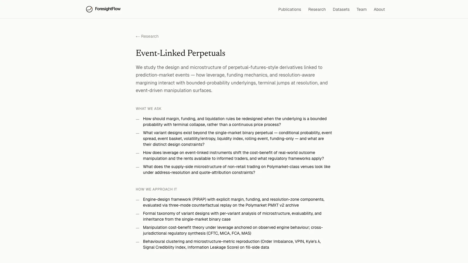 ForesightFlow Event-Linked Perpetuals preview